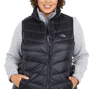 L.L. Bean Black Ultralight 850 Down Puffer Vest Downtek Pertex. Size 3X
